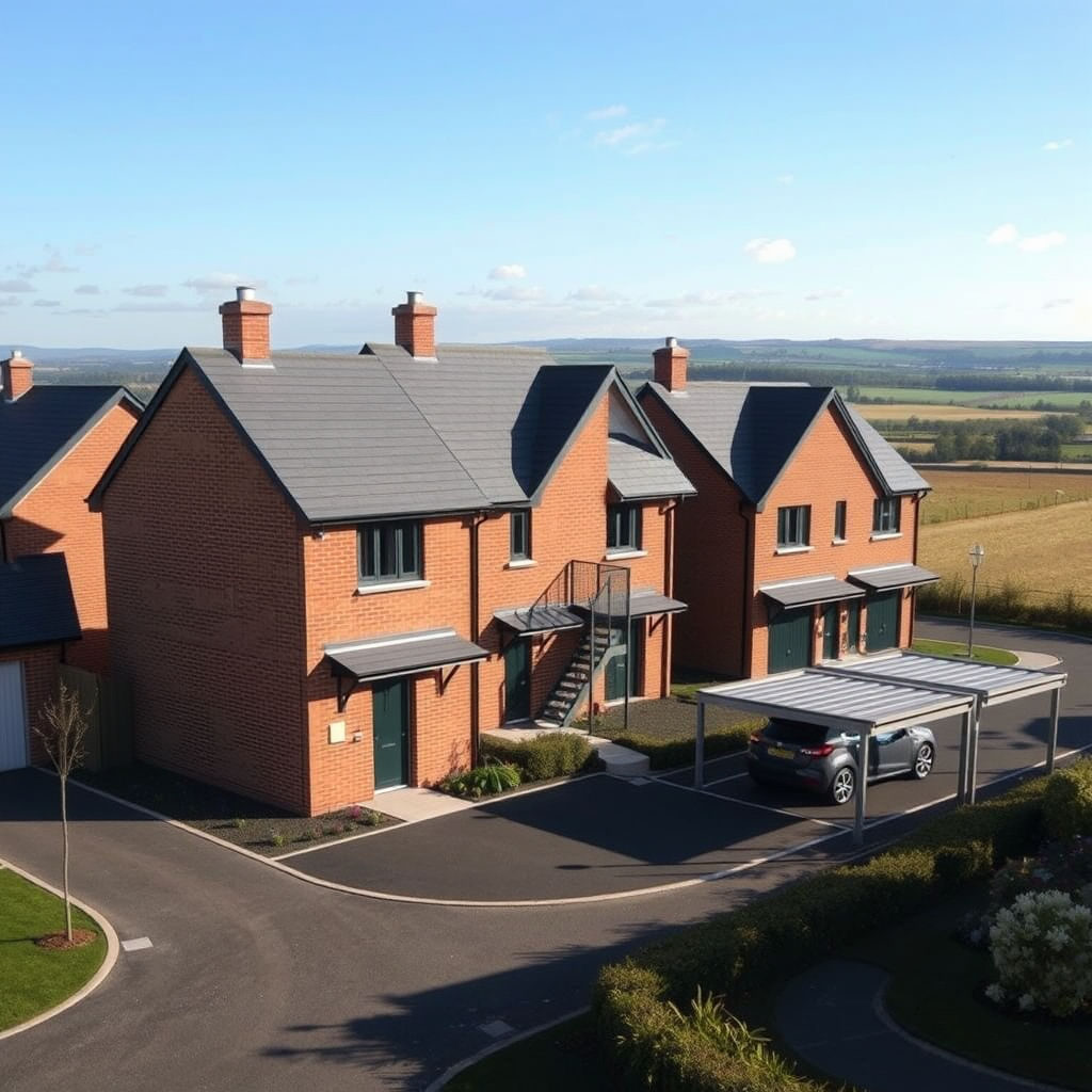 Three newly built four-bed homes with double car ports listed for £575k